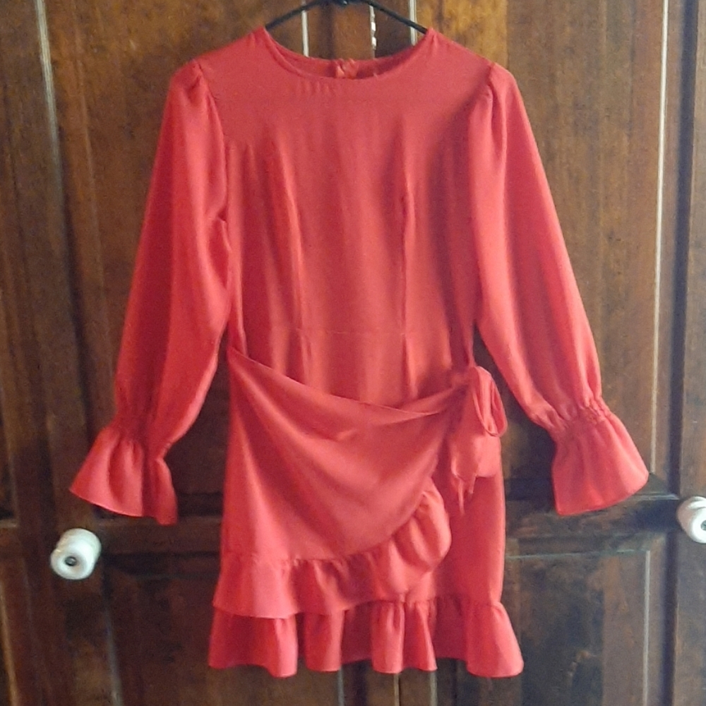 Cute red mini dress